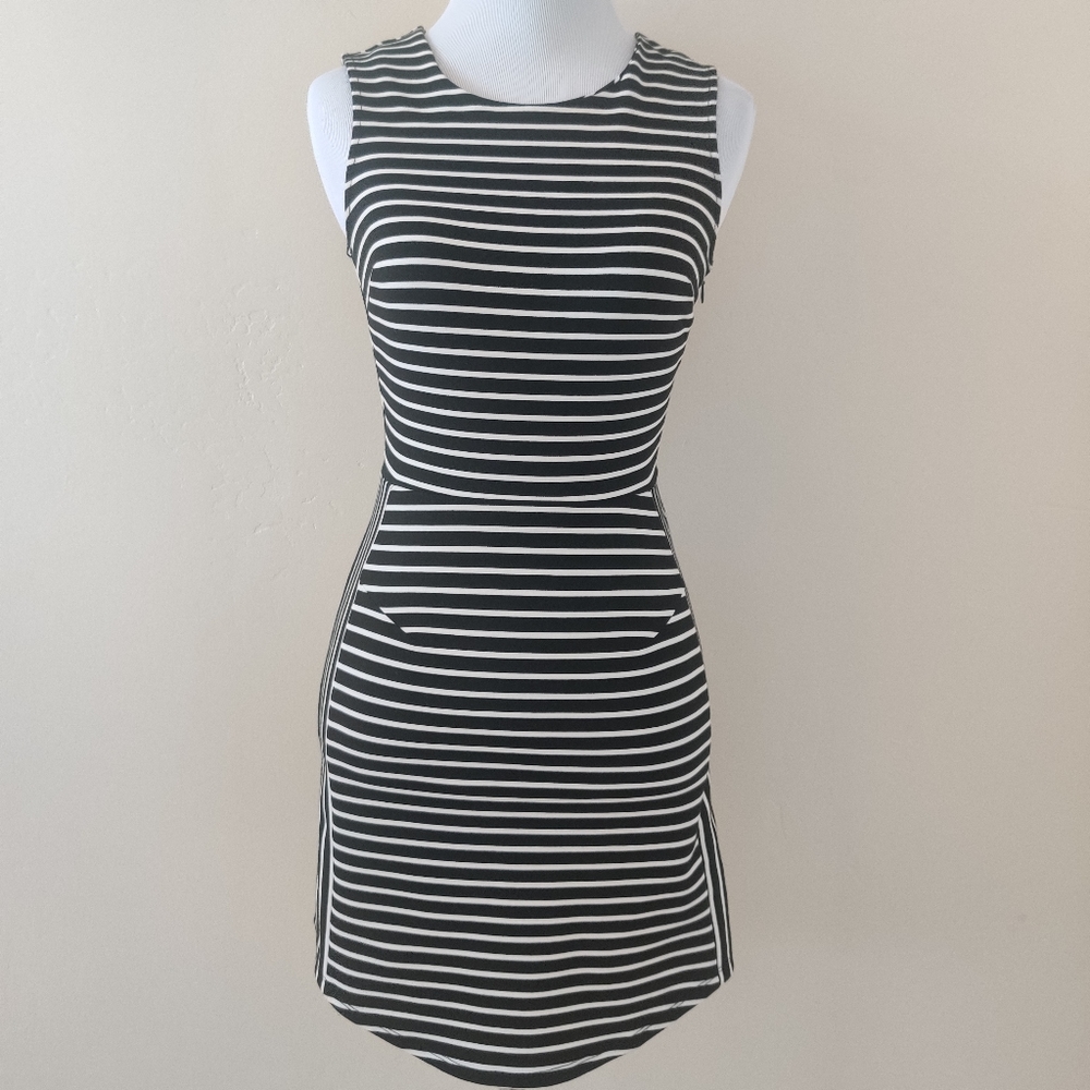 Silence + Noise Striped Fitted Short Dress